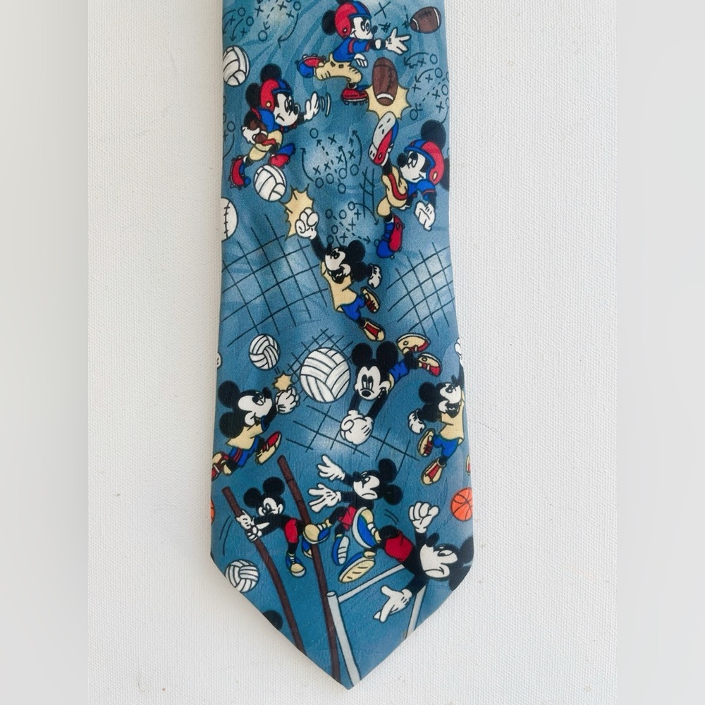 Disney Sports Mickey Unlimited Blue Polyester Men’s Neck Tie by Balancine Inc